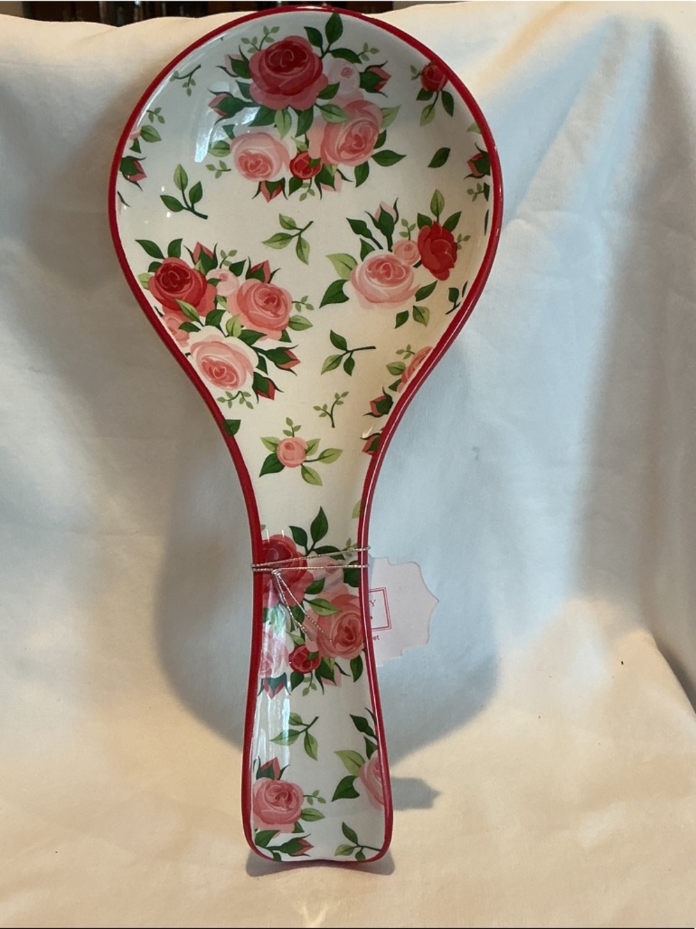 Red and Pink Roses Spoon Rest